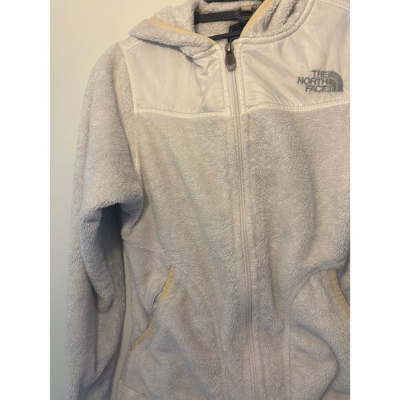 The North Face Womens Furry Fleece Hoodie Full-Zip Jacket‎ Size Small White - Picture 3 of 10